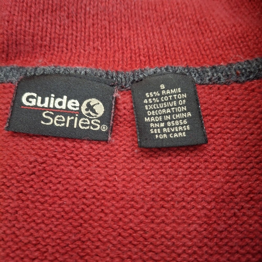 Guide series vintage Winter sweater Size Small Red Grey - Picture 4 of 4
